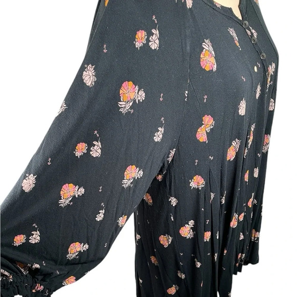 Free People Winter Sun Printed Tunic Black Combo Size XSmall - Picture 7 of 14